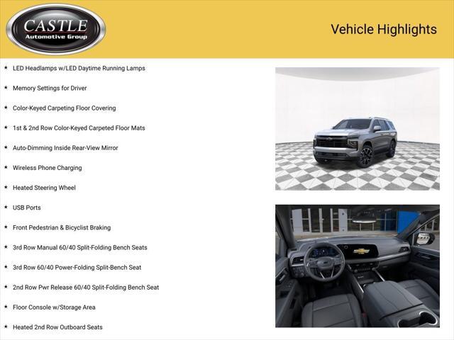 new 2025 Chevrolet Tahoe car, priced at $73,325