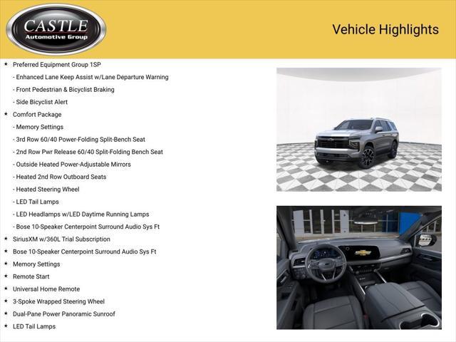 new 2025 Chevrolet Tahoe car, priced at $74,825