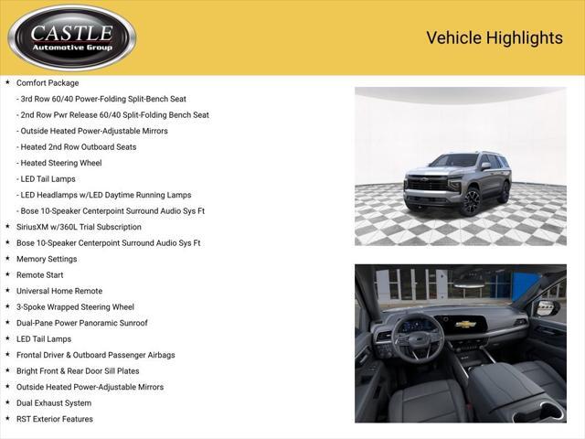 new 2025 Chevrolet Tahoe car, priced at $73,325