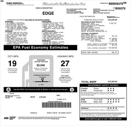 used 2011 Ford Edge car, priced at $8,494