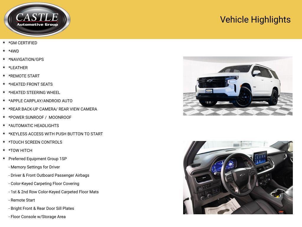 used 2023 Chevrolet Tahoe car, priced at $59,997