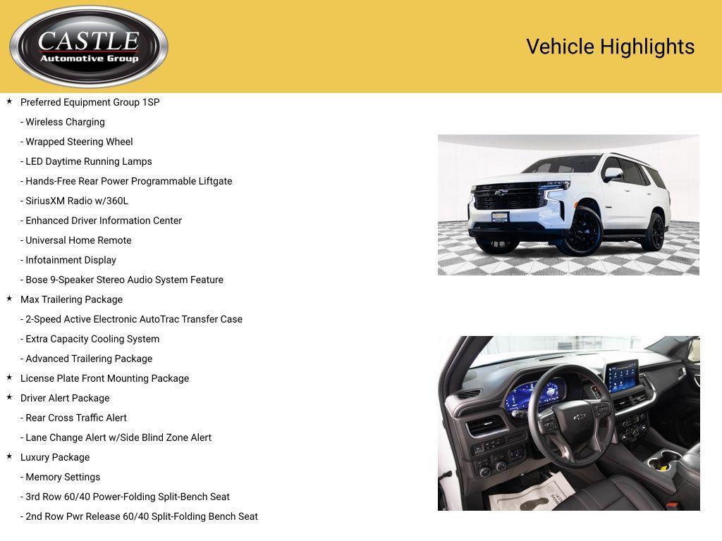 used 2023 Chevrolet Tahoe car, priced at $62,852