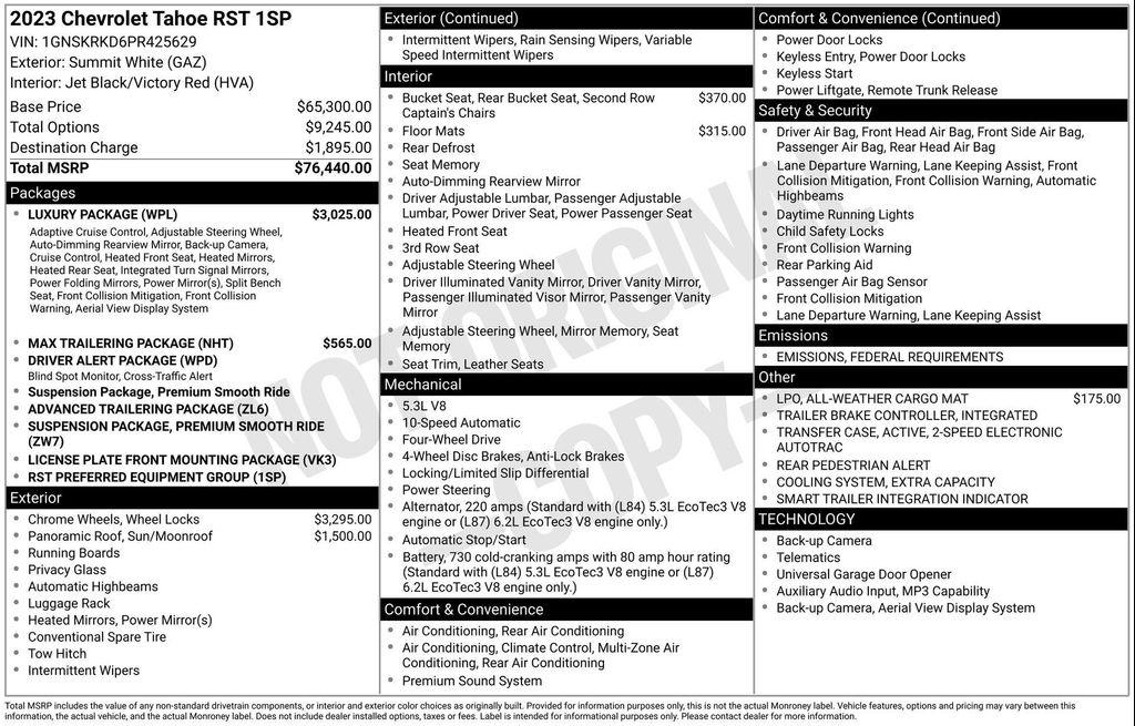 used 2023 Chevrolet Tahoe car, priced at $59,997