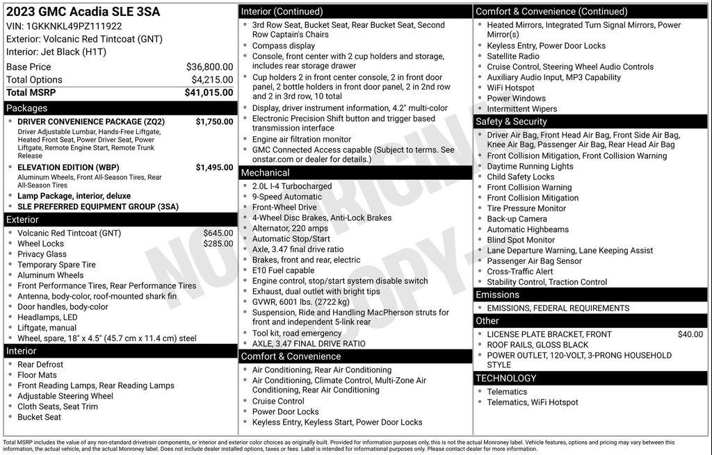 used 2023 GMC Acadia car, priced at $28,860