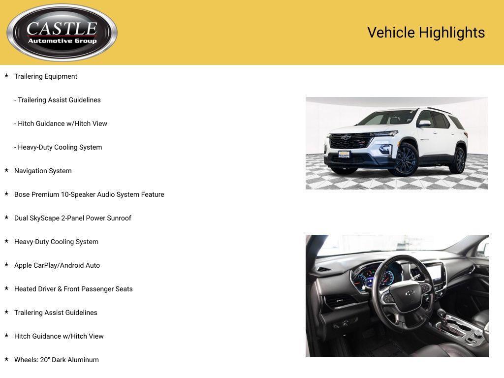 used 2023 Chevrolet Traverse car, priced at $37,930