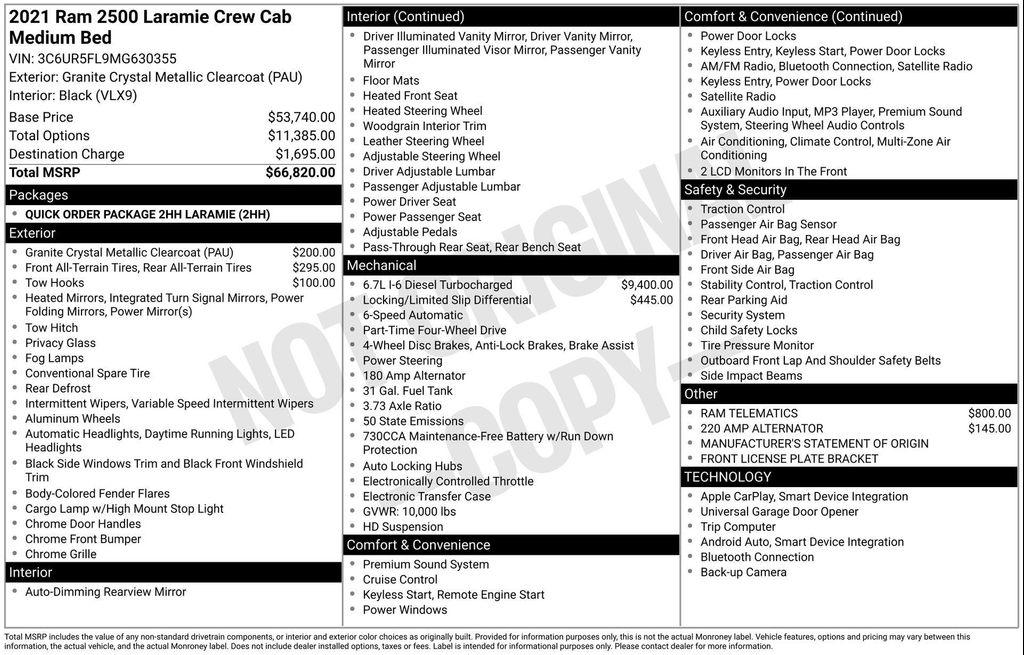 used 2021 Ram 2500 car, priced at $40,997