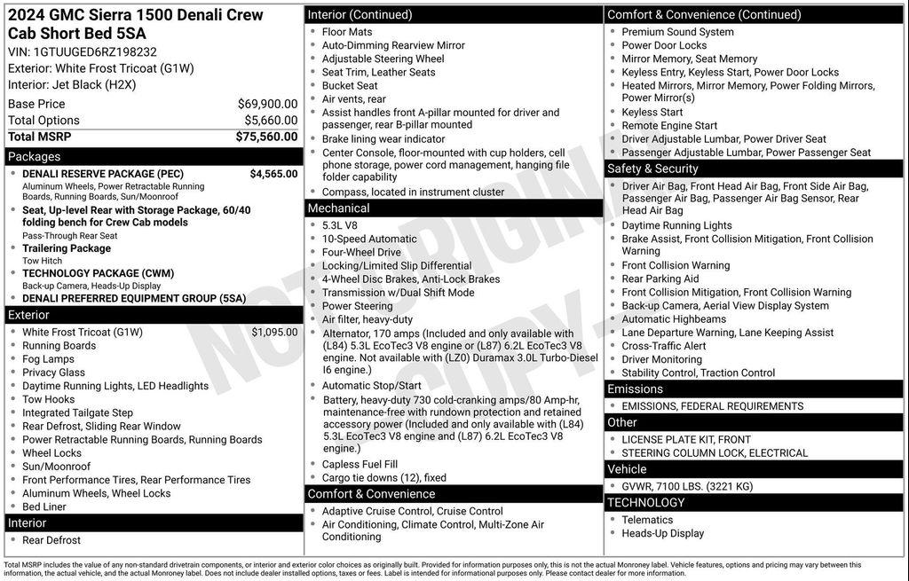 used 2024 GMC Sierra 1500 car, priced at $58,168