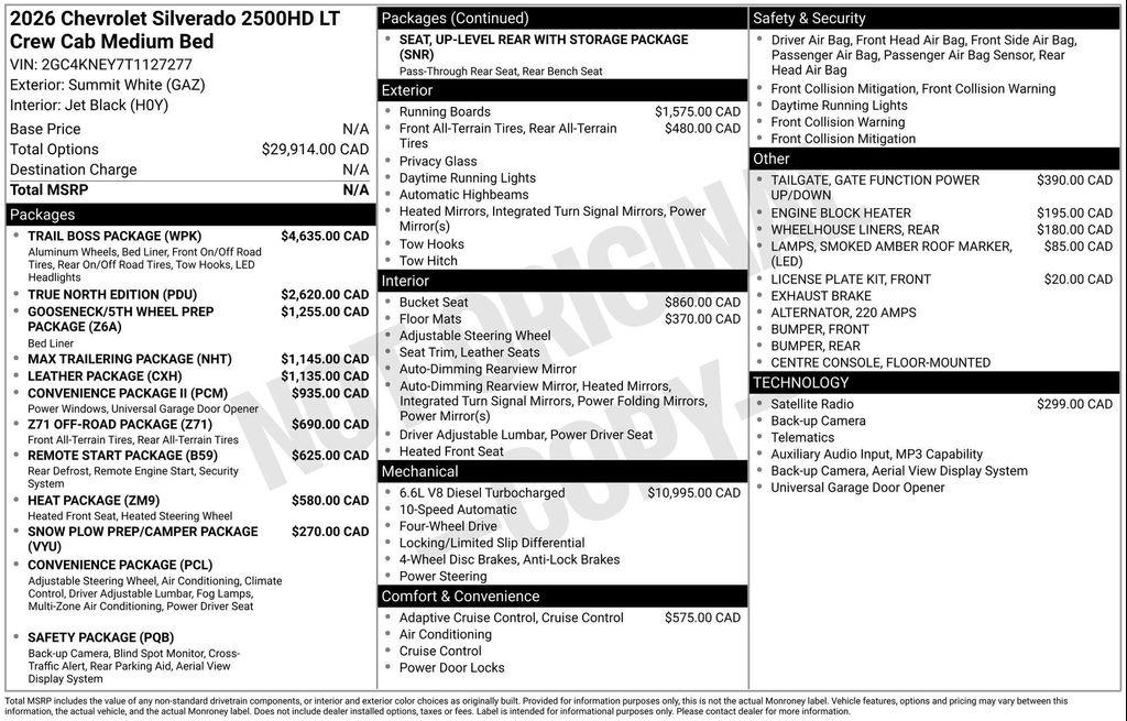 new 2026 Chevrolet Silverado 2500 car, priced at $73,632