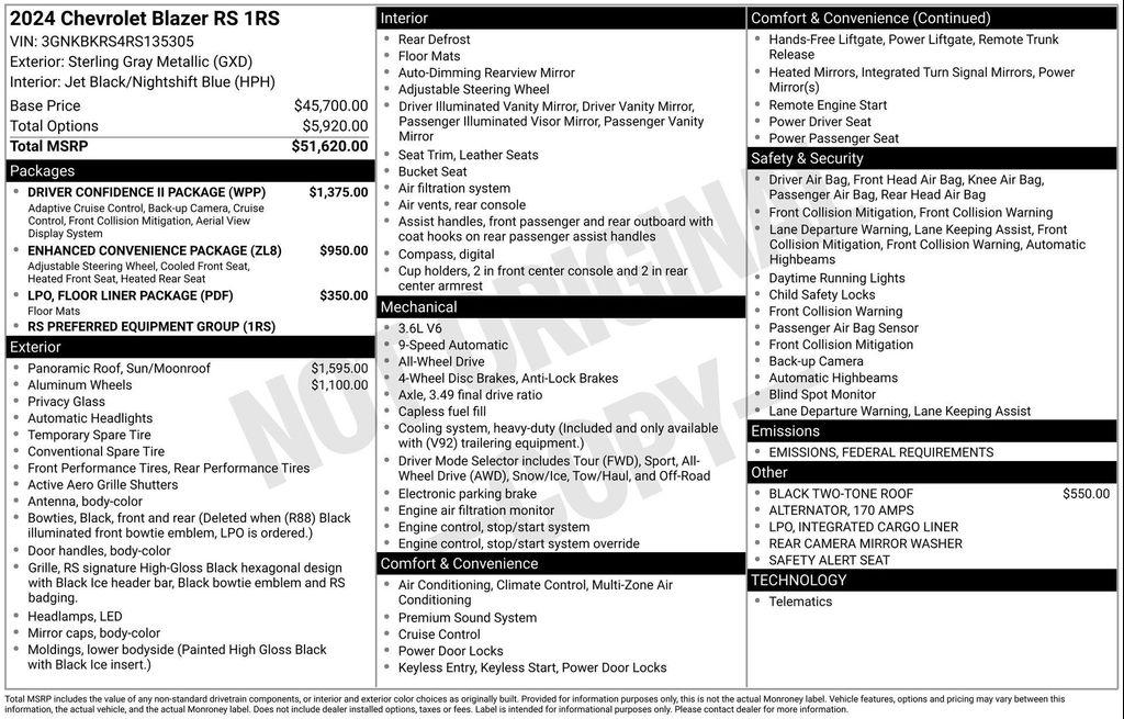 used 2024 Chevrolet Blazer car, priced at $40,492
