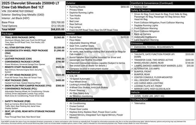 new 2025 Chevrolet Silverado 2500 car, priced at $63,023
