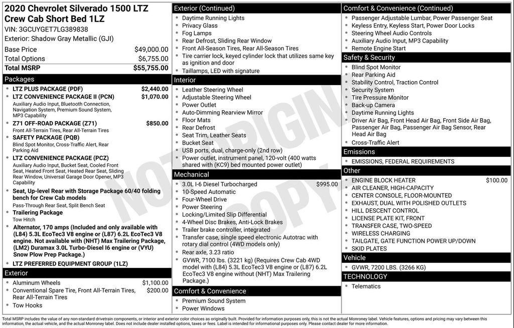 used 2020 Chevrolet Silverado 1500 car, priced at $33,430
