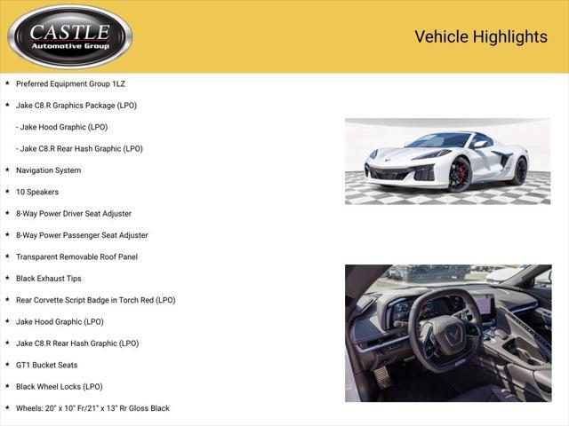 new 2025 Chevrolet Corvette car, priced at $118,295