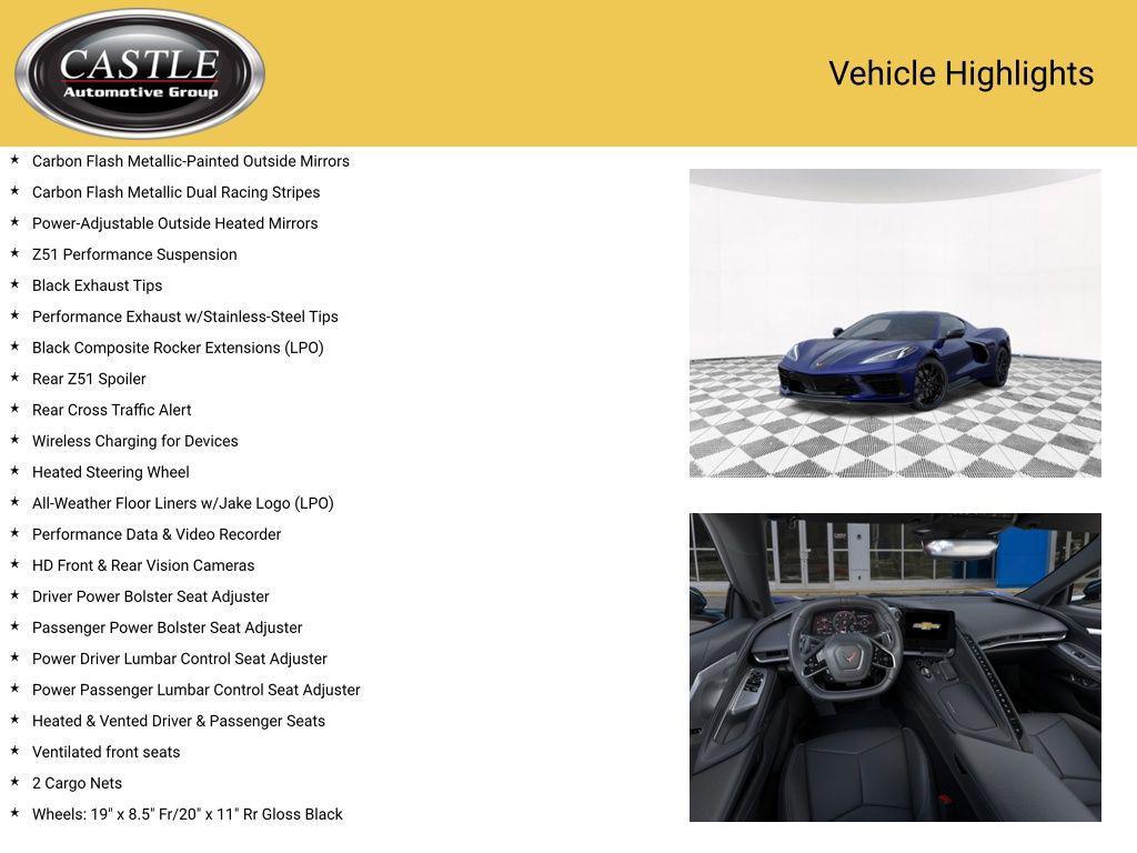 new 2025 Chevrolet Corvette car, priced at $85,160