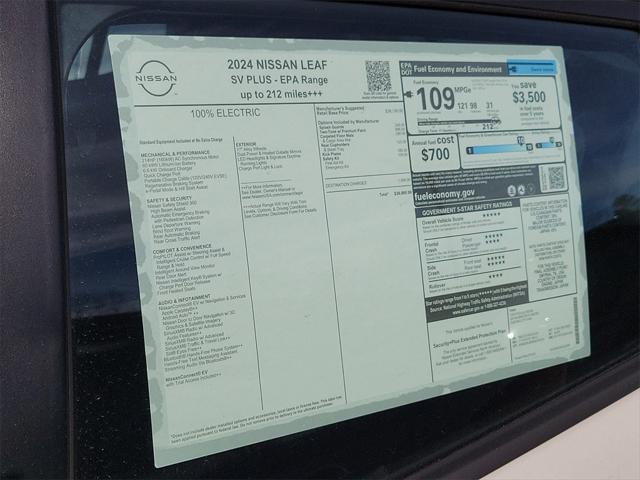 new 2024 Nissan Leaf car, priced at $36,206