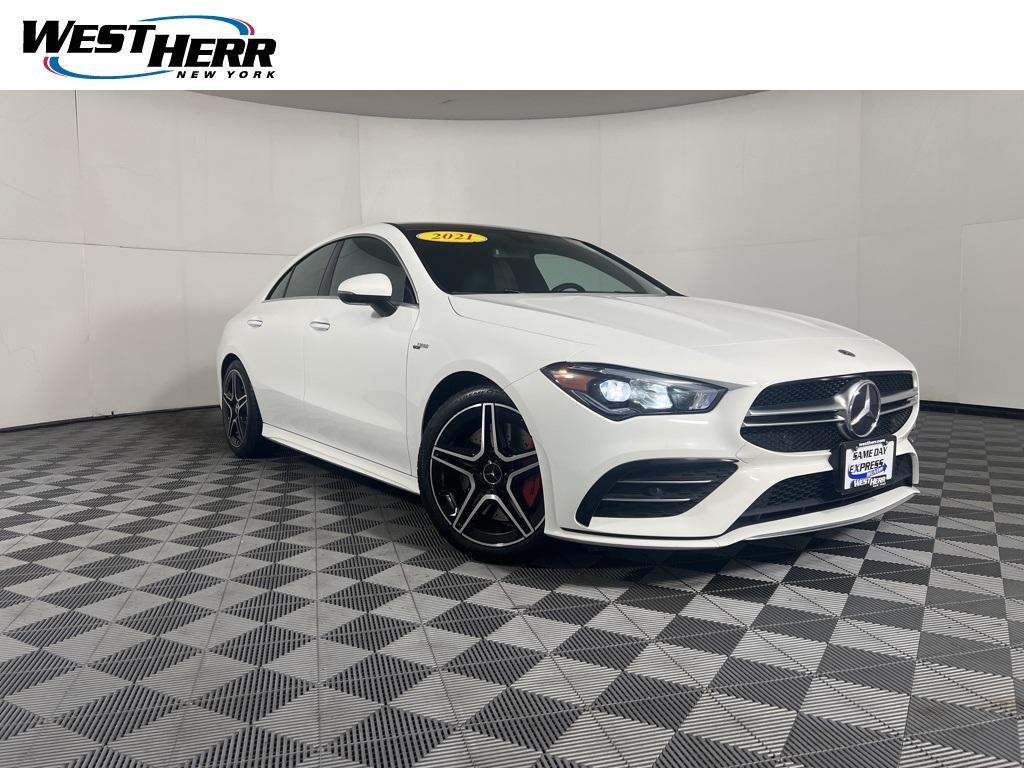 used 2021 Mercedes-Benz AMG CLA 35 car, priced at $30,552