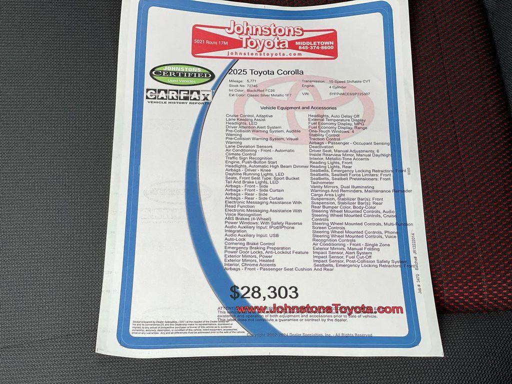 used 2025 Toyota Corolla car, priced at $27,803