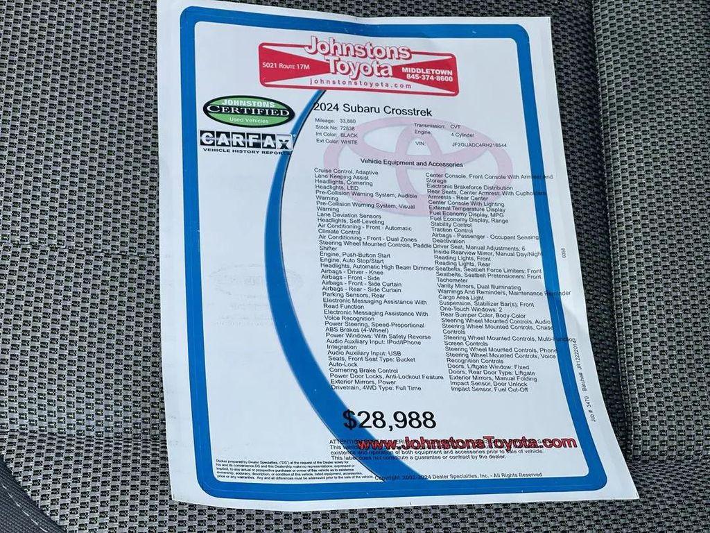 used 2024 Subaru Crosstrek car, priced at $27,587