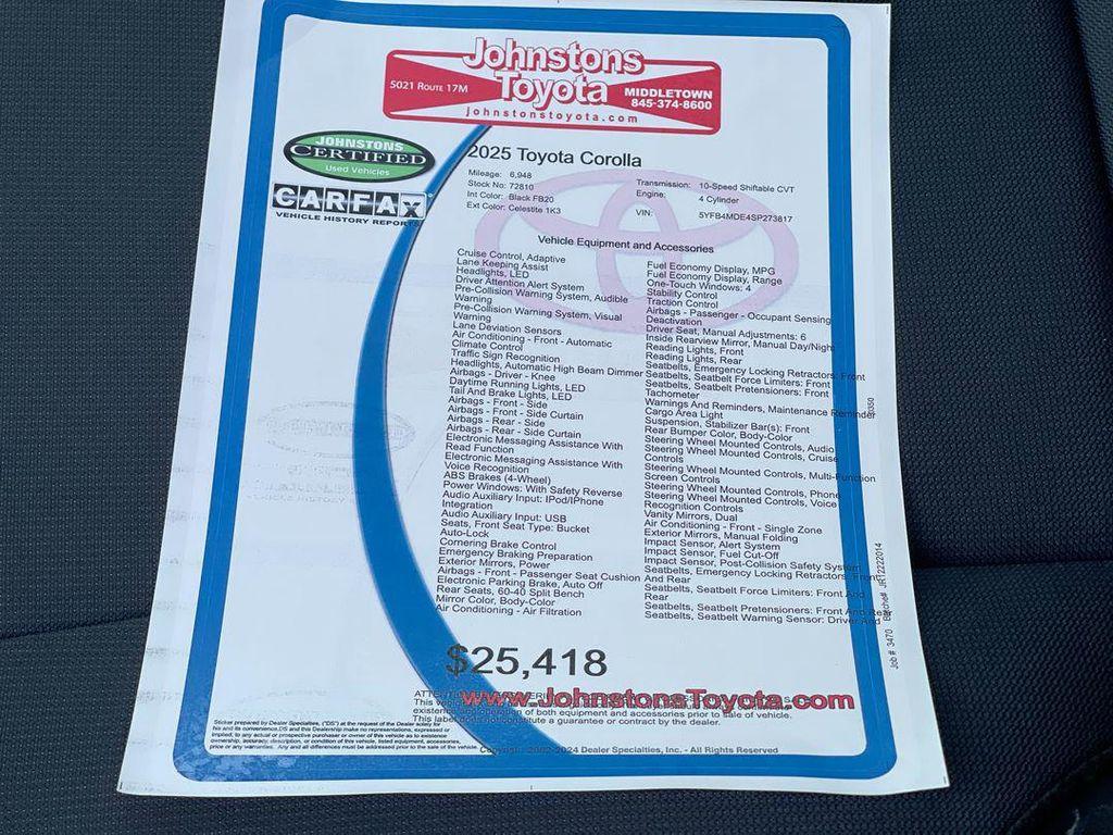 used 2025 Toyota Corolla car, priced at $24,918