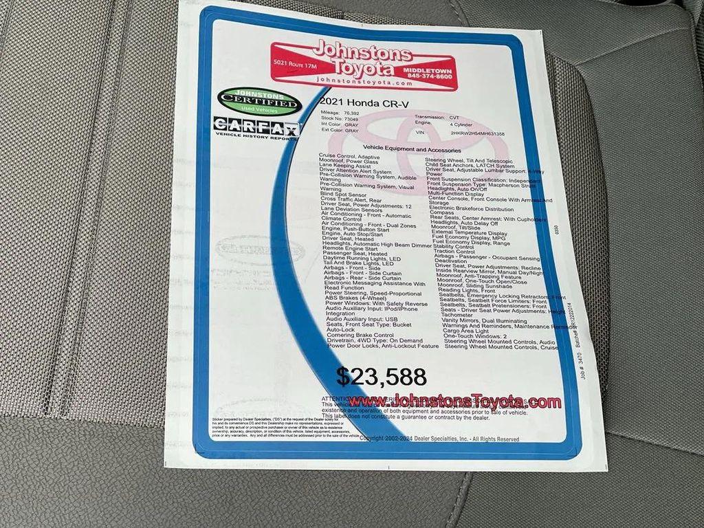 used 2021 Honda CR-V car, priced at $22,467