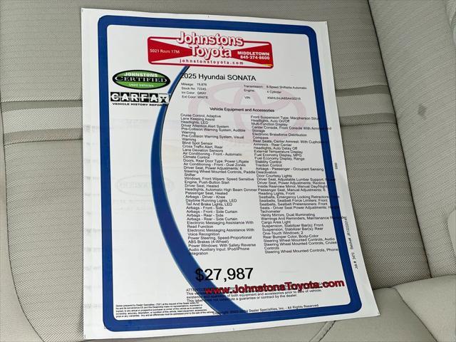 used 2025 Hyundai Sonata car, priced at $27,987