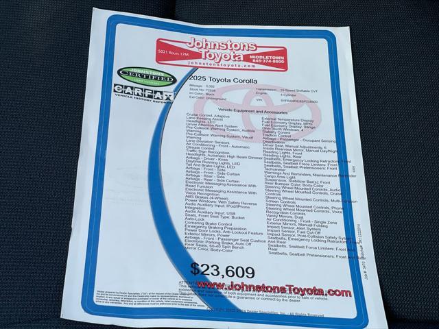 used 2025 Toyota Corolla car, priced at $23,609