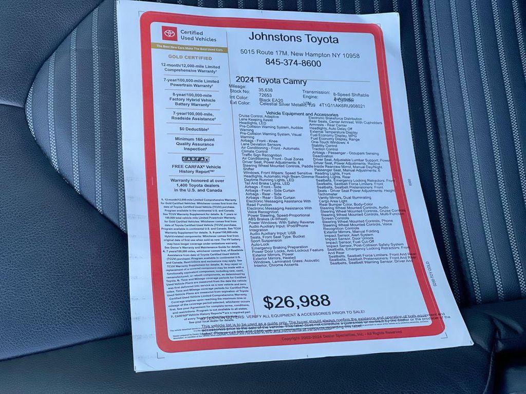used 2024 Toyota Camry car, priced at $25,987