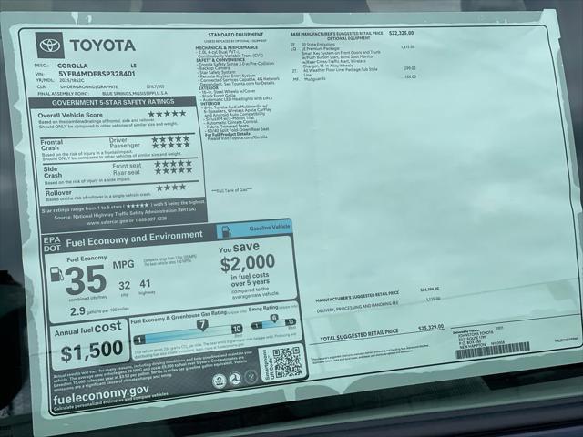 new 2025 Toyota Corolla car, priced at $25,329