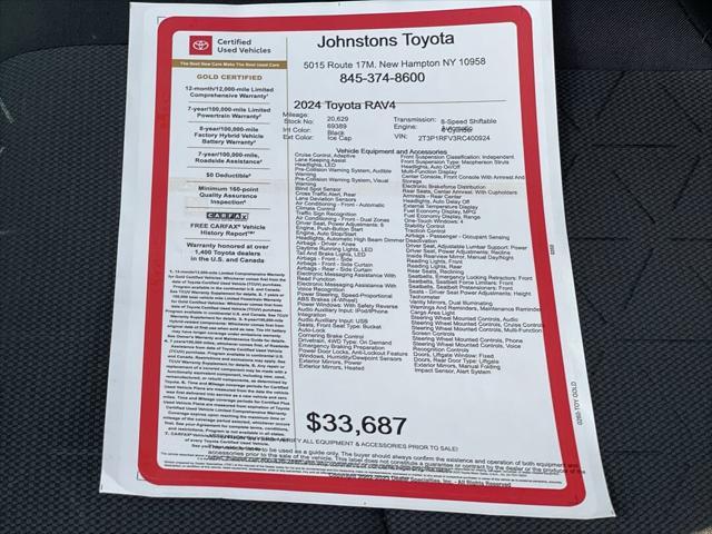 used 2024 Toyota RAV4 car, priced at $33,687