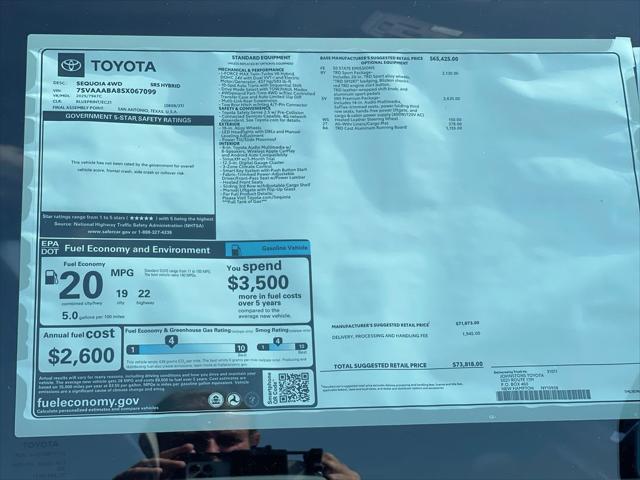 new 2025 Toyota Sequoia car, priced at $68,393