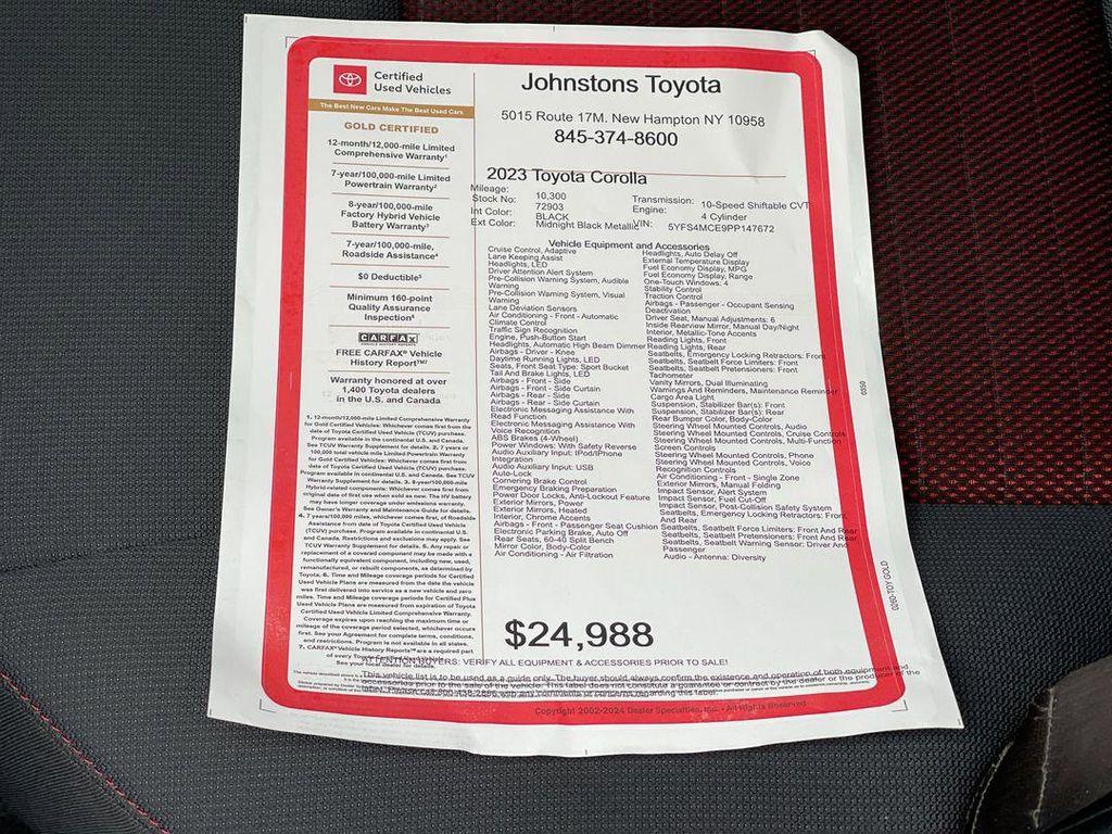 used 2023 Toyota Corolla car, priced at $23,597