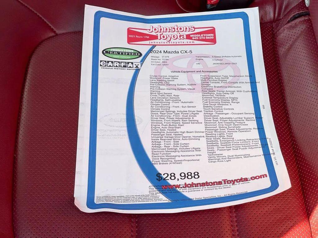 used 2024 Mazda CX-5 car, priced at $27,987