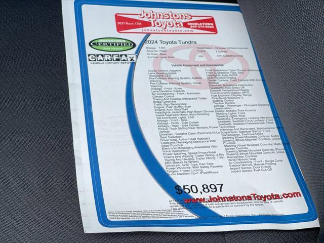 used 2024 Toyota Tundra car, priced at $50,897
