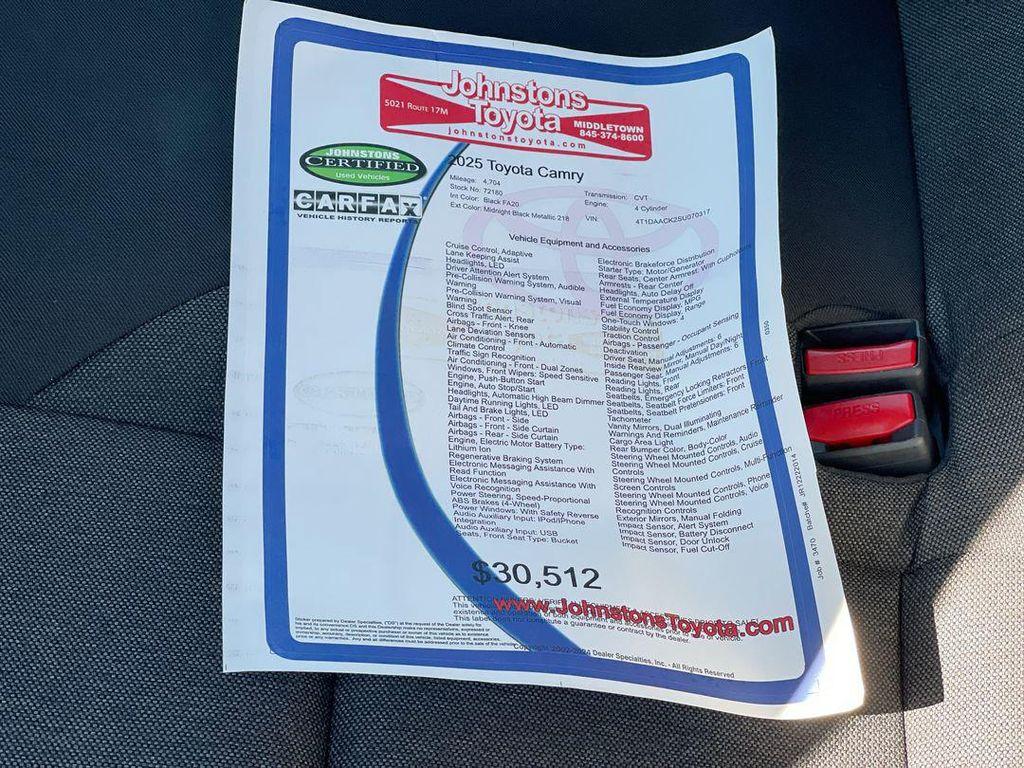 used 2025 Toyota Camry car, priced at $29,512