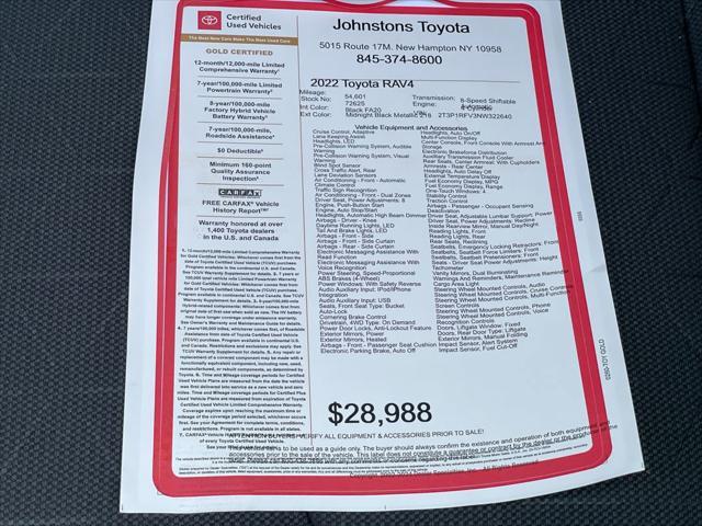used 2022 Toyota RAV4 car, priced at $27,587