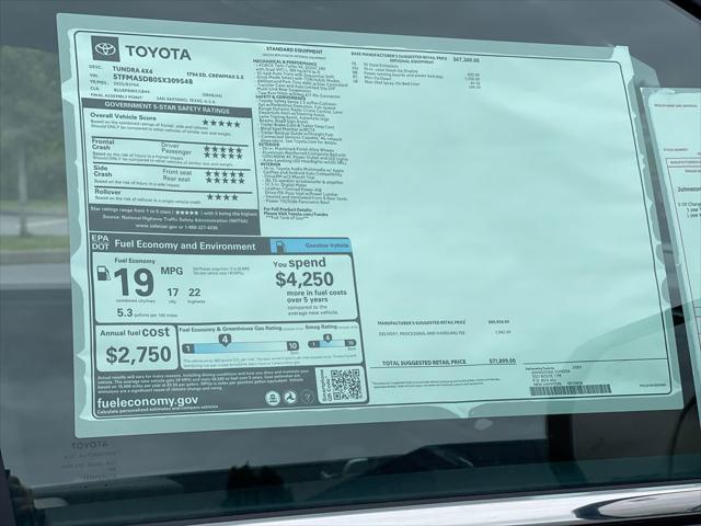 new 2025 Toyota Tundra car, priced at $67,849