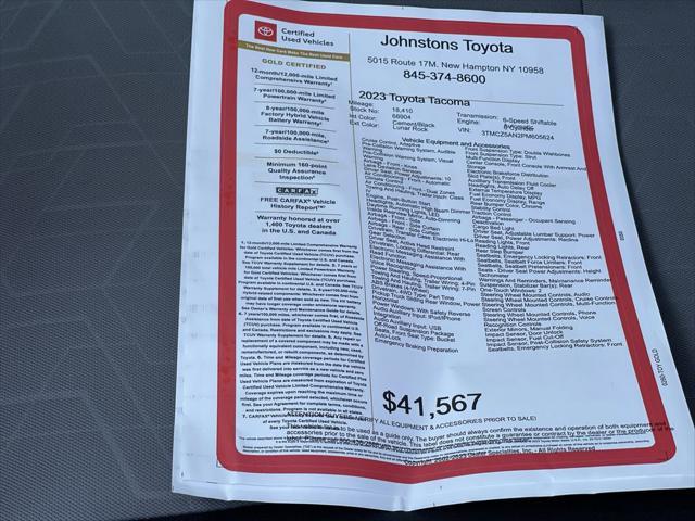 used 2023 Toyota Tacoma car, priced at $41,567