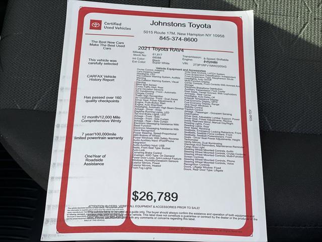 used 2021 Toyota RAV4 car, priced at $24,987