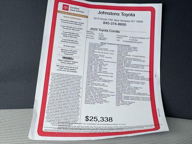 used 2025 Toyota Corolla car, priced at $25,338