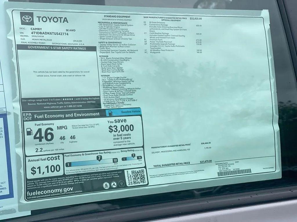 new 2026 Toyota Camry car, priced at $37,679