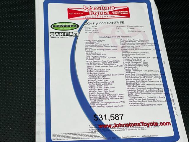 used 2024 Hyundai Santa Fe car, priced at $31,587