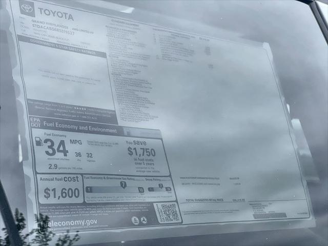 new 2024 Toyota Grand Highlander car, priced at $56,018