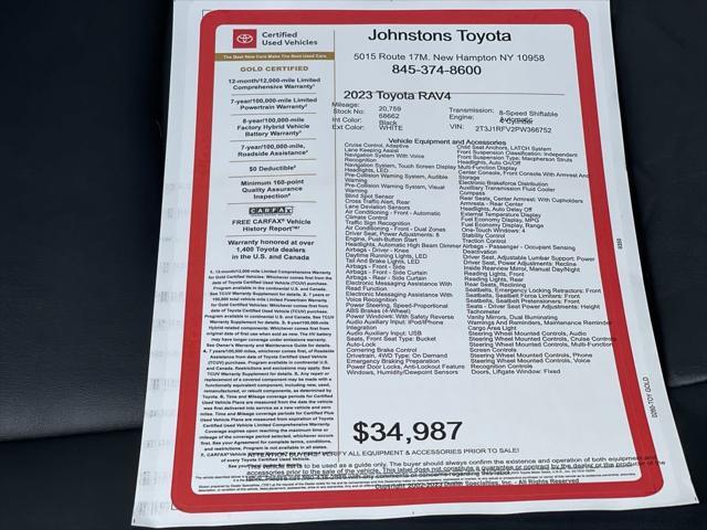 used 2023 Toyota RAV4 car, priced at $34,987