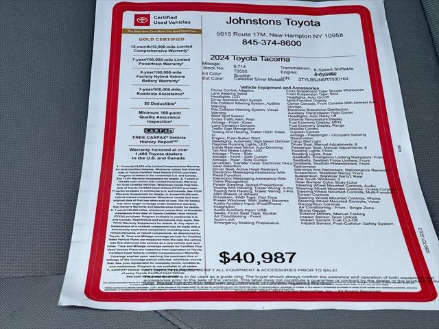 used 2024 Toyota Tacoma car, priced at $40,987