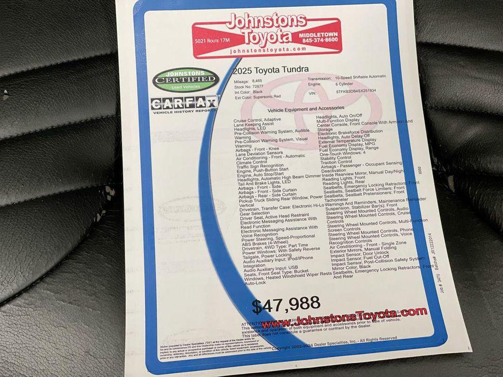 used 2025 Toyota Tundra car, priced at $45,985