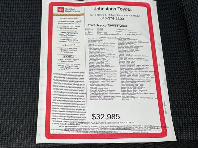 used 2024 Toyota RAV4 Hybrid car, priced at $32,985