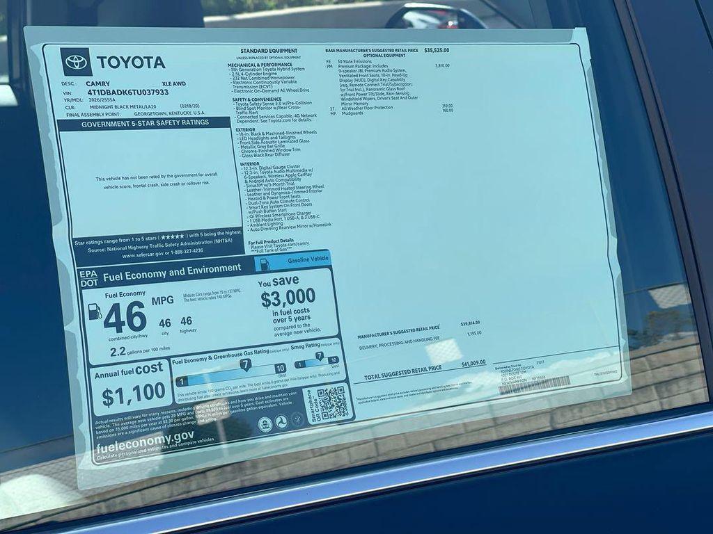 new 2026 Toyota Camry car, priced at $41,009