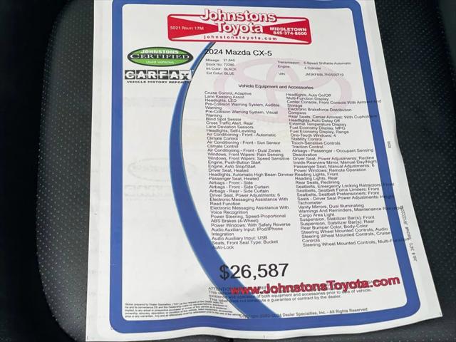 used 2024 Mazda CX-5 car, priced at $26,587