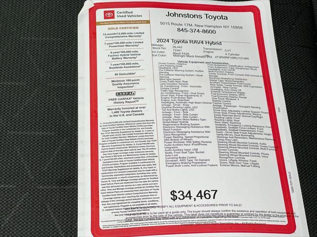 used 2024 Toyota RAV4 Hybrid car, priced at $34,467