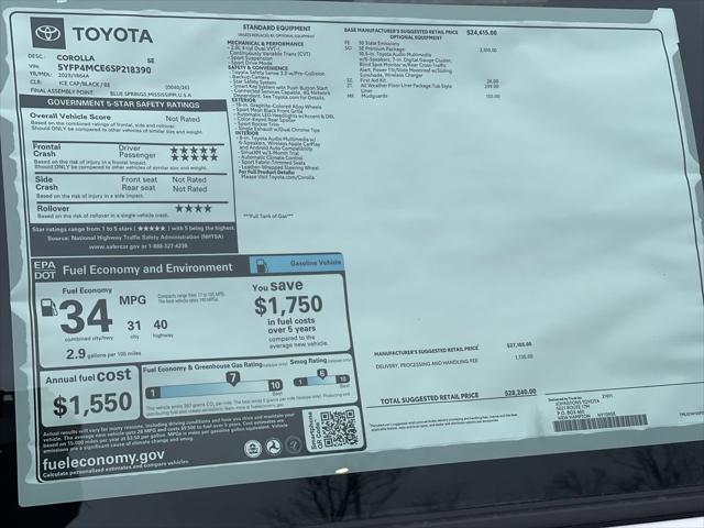 new 2025 Toyota Corolla car, priced at $28,240