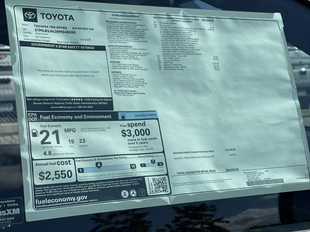 new 2024 Toyota Tacoma car, priced at $53,389